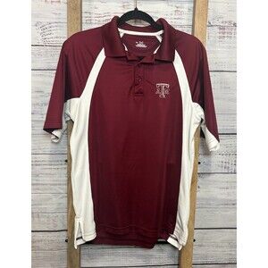 Texas A&M Under Armour Polo Shirt Mens S Maroon White Color block
